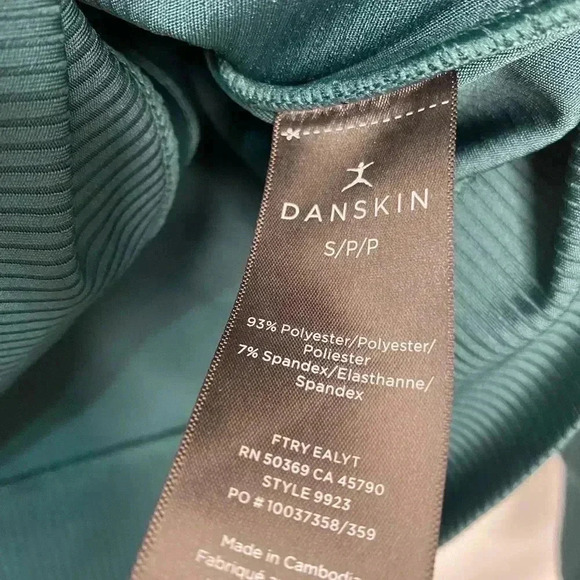Danskin Crossover Rib Pullover Midnight Green - Picture 6 of 6